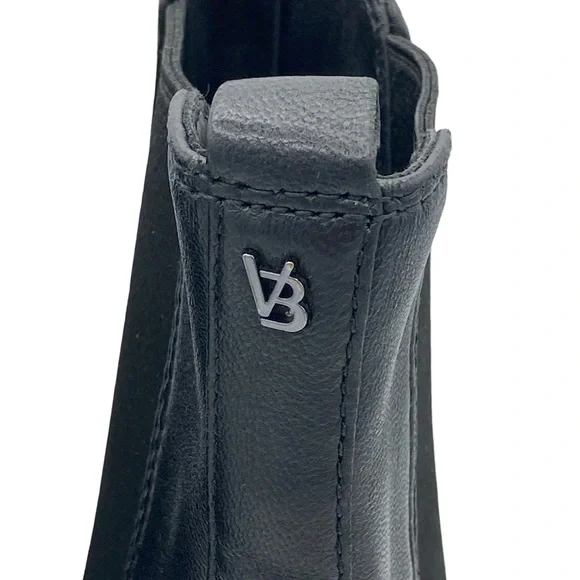 NWOB Veronica Beard Black Leeland Leather Chelsea Ankle Boots - Sz 10 - Picture 6 of 8
